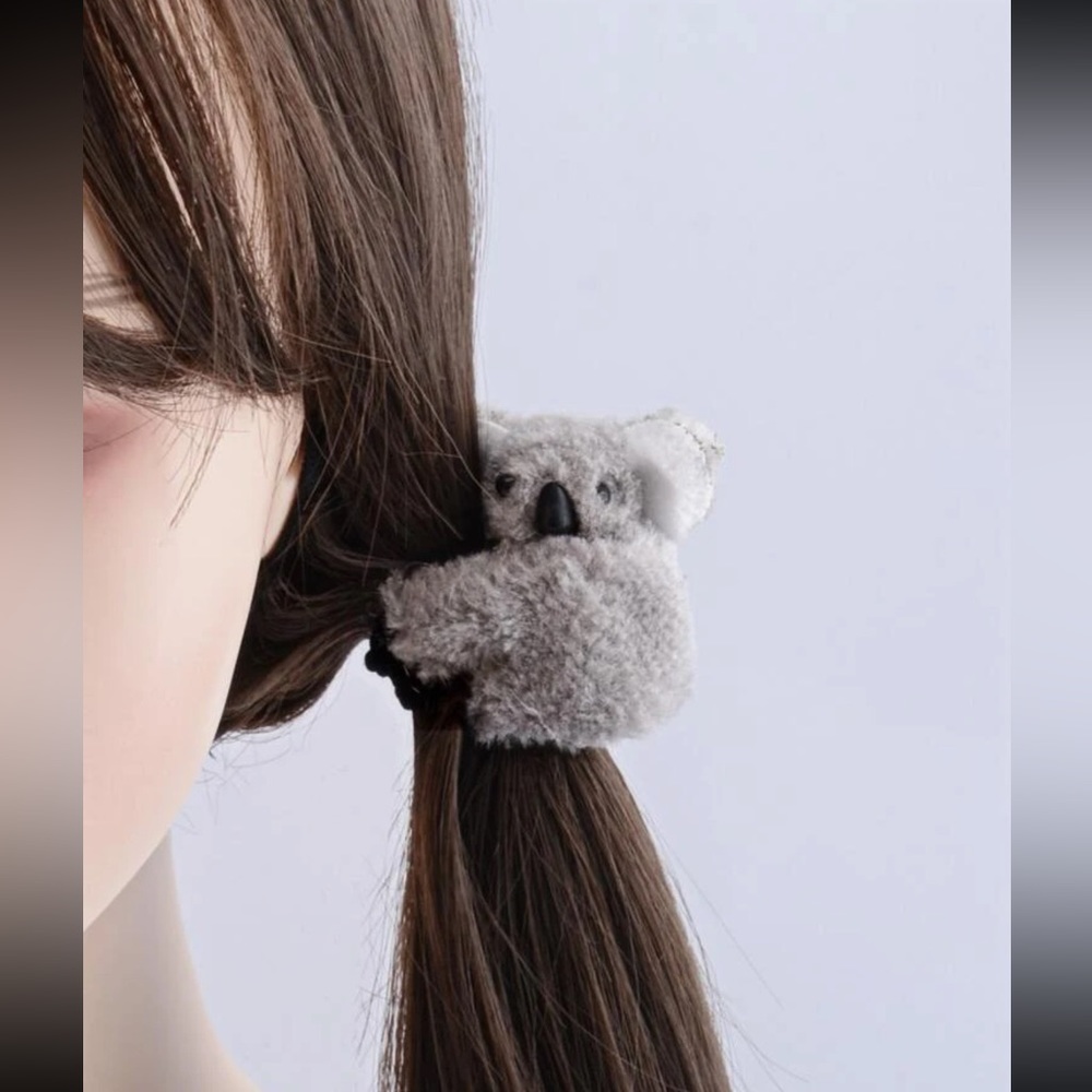 🐨 Super Adorable Fuzzy Koala Bear Hugger Plushy Hair Clip 🐨